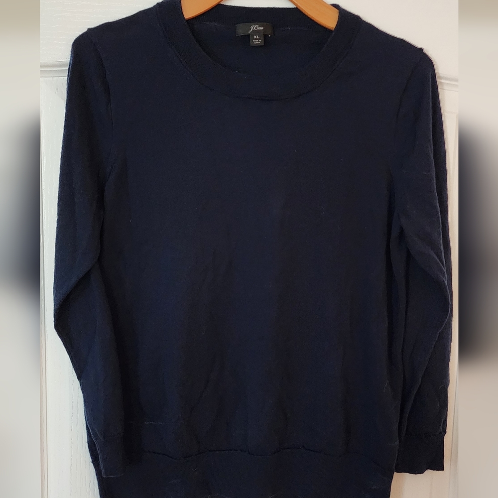 J. Crew Black Sweatshirt Classic Crew Neck